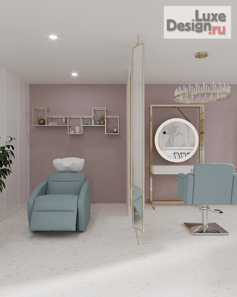 Дизайн интерьера салона красоты "Салон красоты Sandra (авторский проект студии дизайна АмарантАрт)" (фото 3)