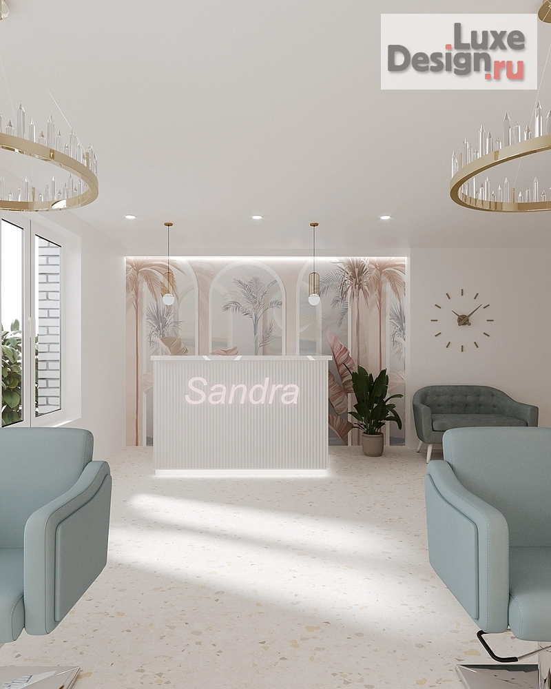 Дизайн интерьера салона красоты "Салон красоты Sandra (авторский проект студии дизайна АмарантАрт)" (фото 5)
