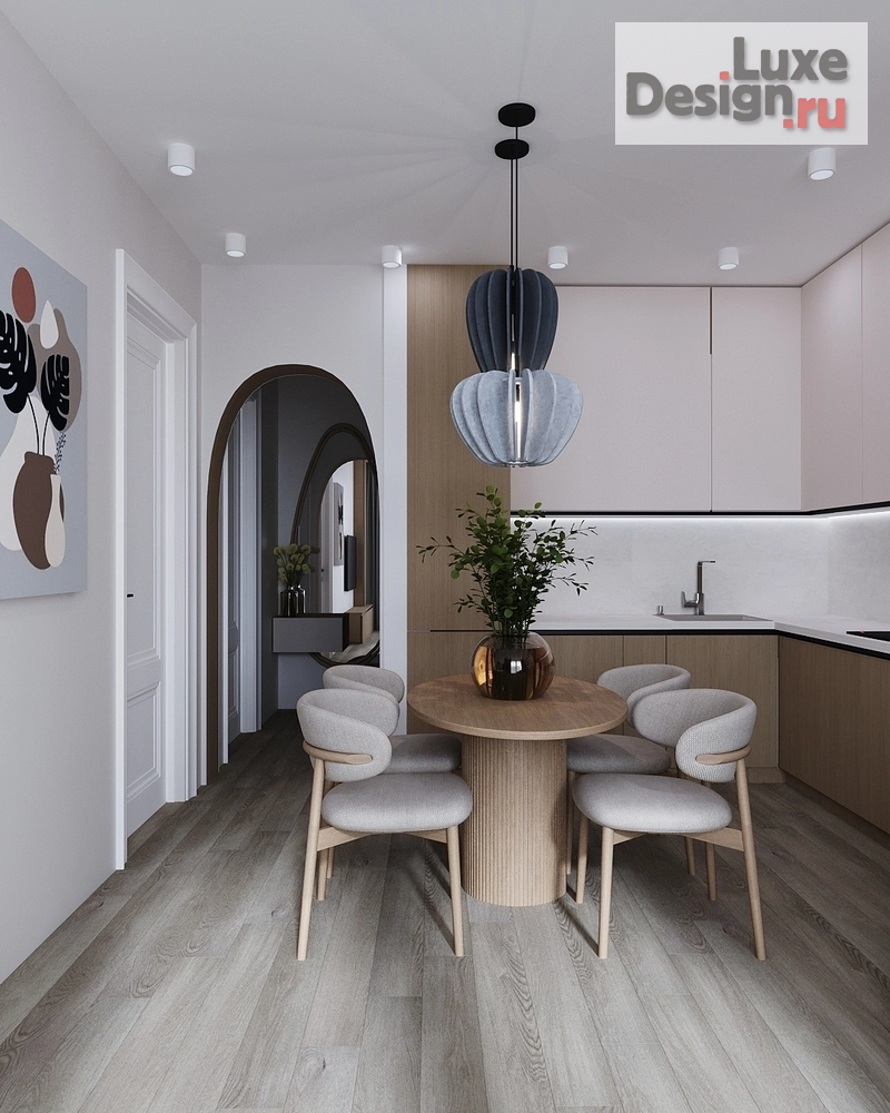 Дизайн интерьера однокомнатной квартиры "Простота без притворства (авторский проект студии дизайна АмарантАрт)" (фото 4)