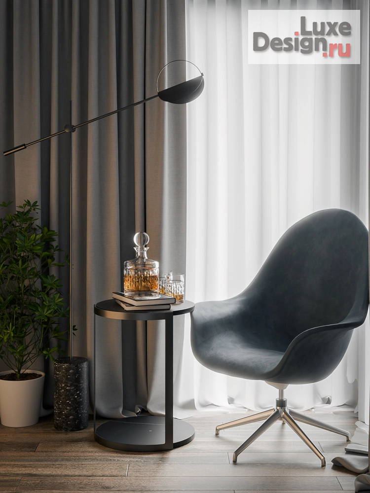 Дизайн интерьера трехкомнатной квартиры "Интерьер лоджии с рабочим местом" (фото 2)