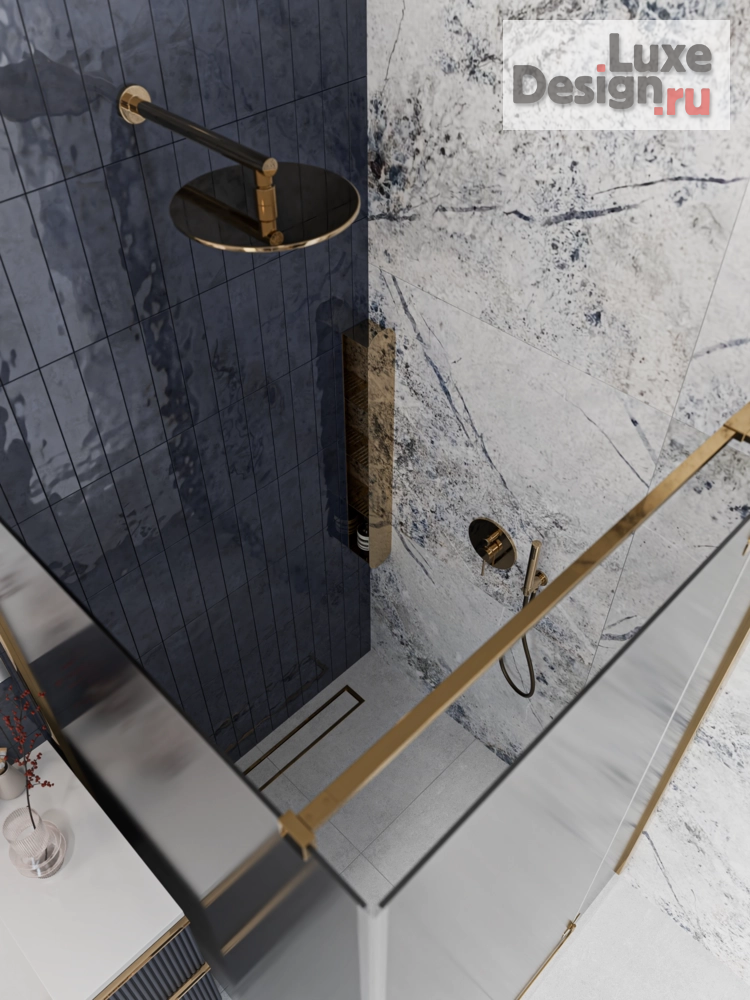 Дизайн интерьера трехкомнатной квартиры "Стильный интерьер ванной комнаты" (фото 6)