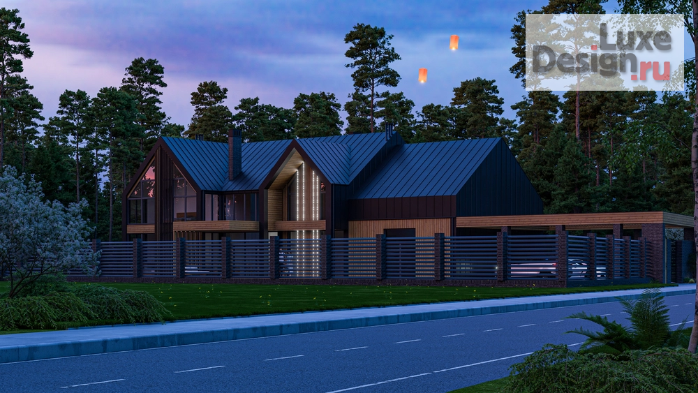 Частная архитектура "Проект двухэтажного дома в стиле барн-хаус" (фото 2)