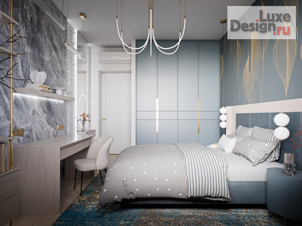 Дизайн интерьера частного дома "Интерьер современной спальни, 17 м2" (фото 7)