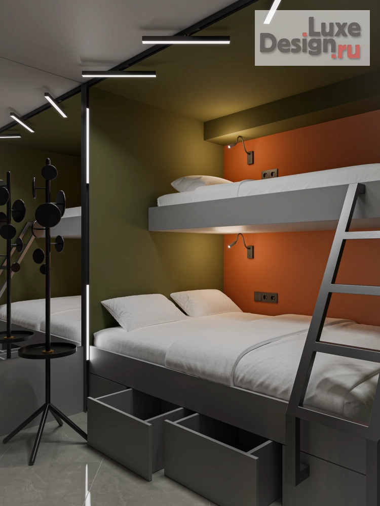 Дизайн интерьера хостела "Интерьер хостела на Балтийском побережье" (фото 11)