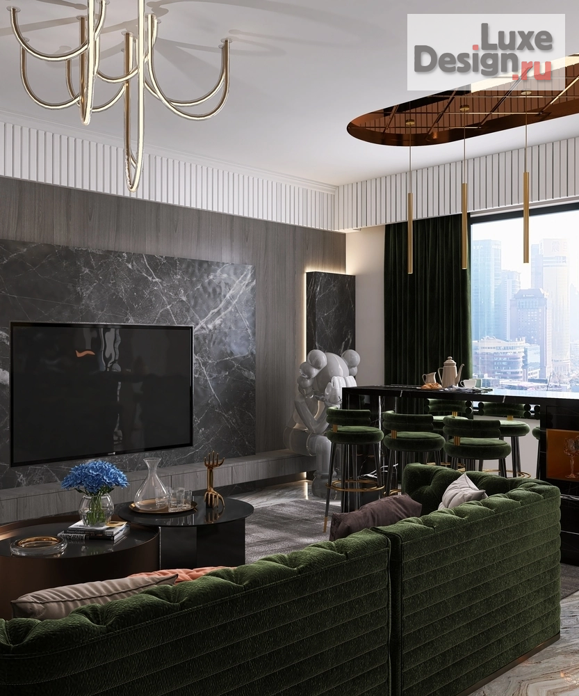 Дизайн интерьера кухни "Современный интерьер с элементами шика" (фото 2)