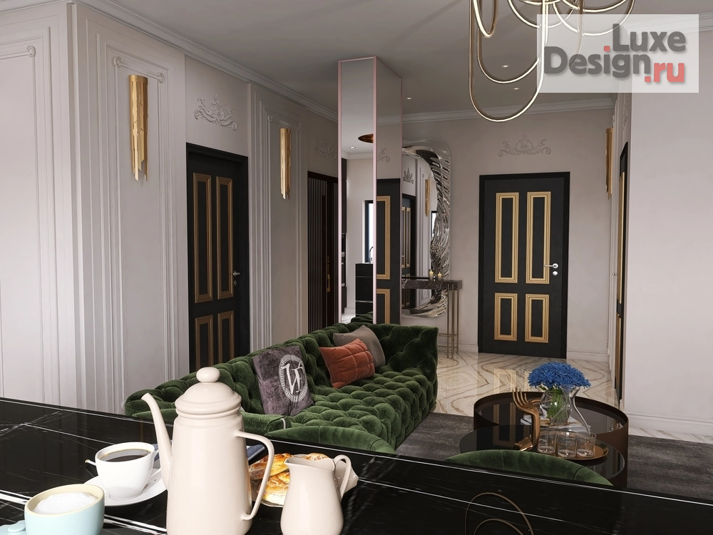 Дизайн интерьера кухни "Современный интерьер с элементами шика" (фото 4)