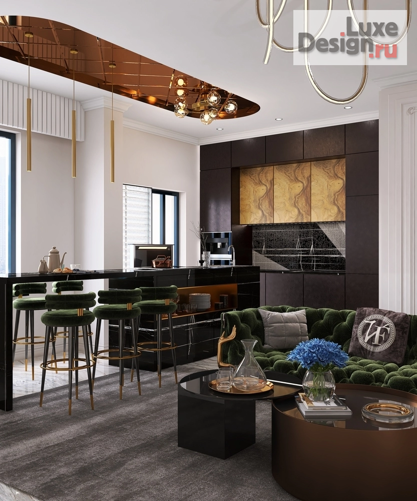 Дизайн интерьера кухни "Современный интерьер с элементами шика" (фото 8)