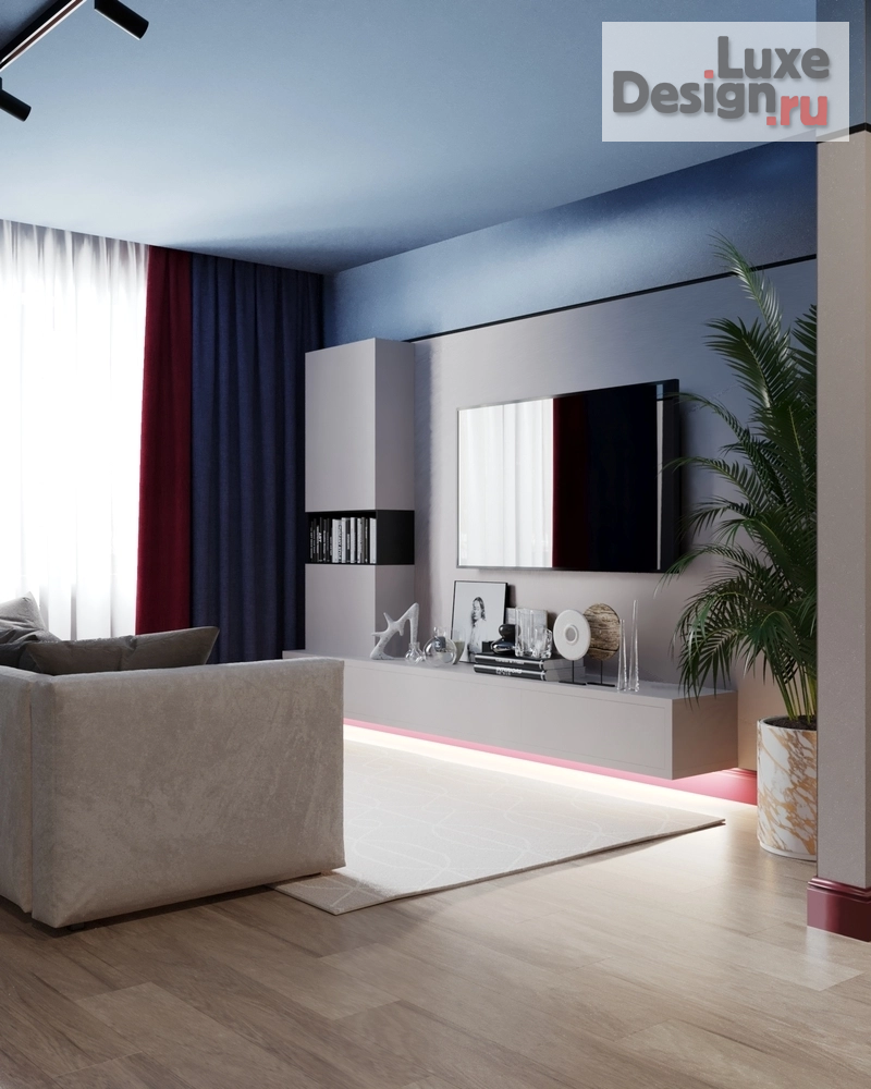 Дизайн интерьера гостиной "Воздушная кухня-гостиная г. Калининград" (фото 3)