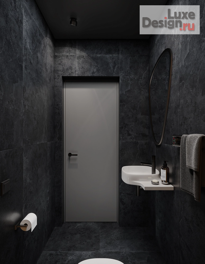 Дизайн интерьера ванной "Дизайн интерьера. Ванная комната для семьи с подростком. Два туалета вместо одного. В квартире 90 кв.м." (фото 6)