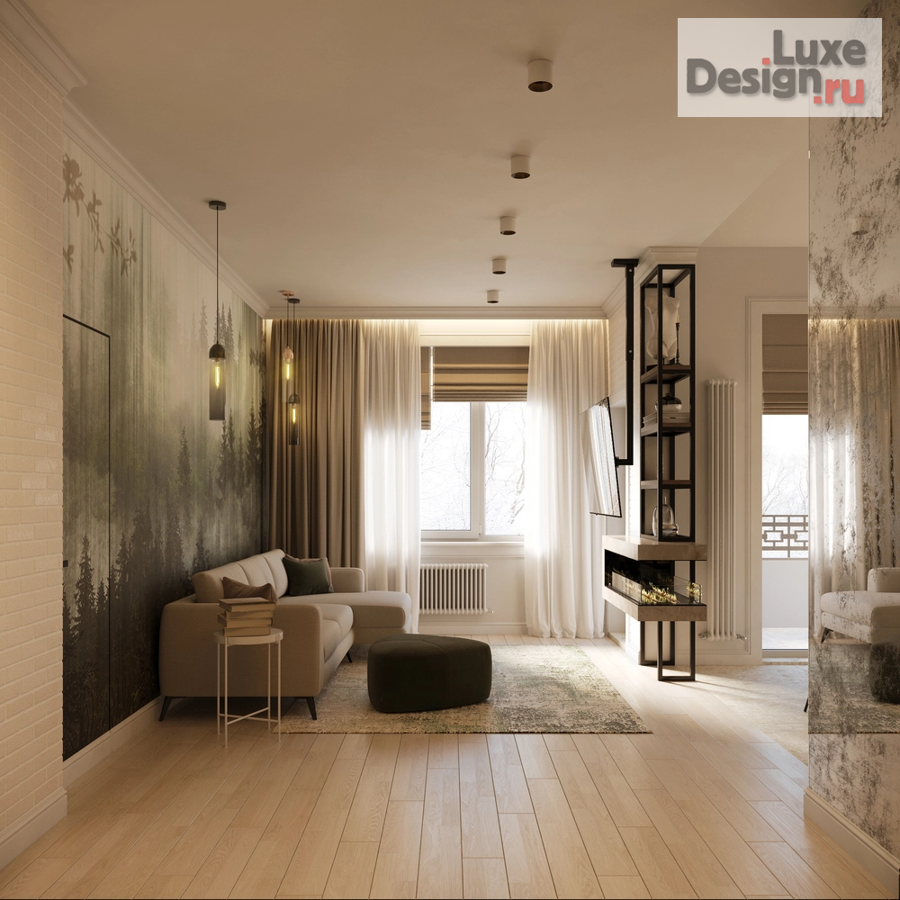 Дизайн интерьера квартиры "Двухуровневая квартира в ЖК Гламур и жадность" (фото 3)
