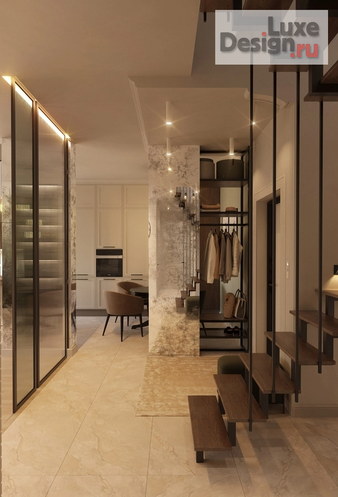 Дизайн интерьера квартиры "Двухуровневая квартира в ЖК Гламур и жадность" (фото 6)