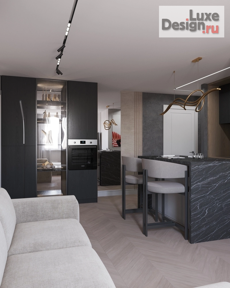 Дизайн интерьера двухкомнатной квартиры "Квартира холостяка" (фото 4)