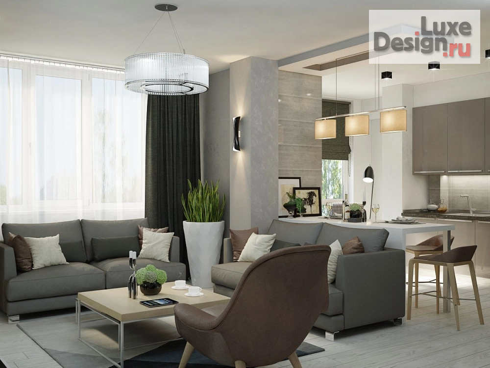 Дизайн интерьера гостиной "Проект гостиной" (фото 2)