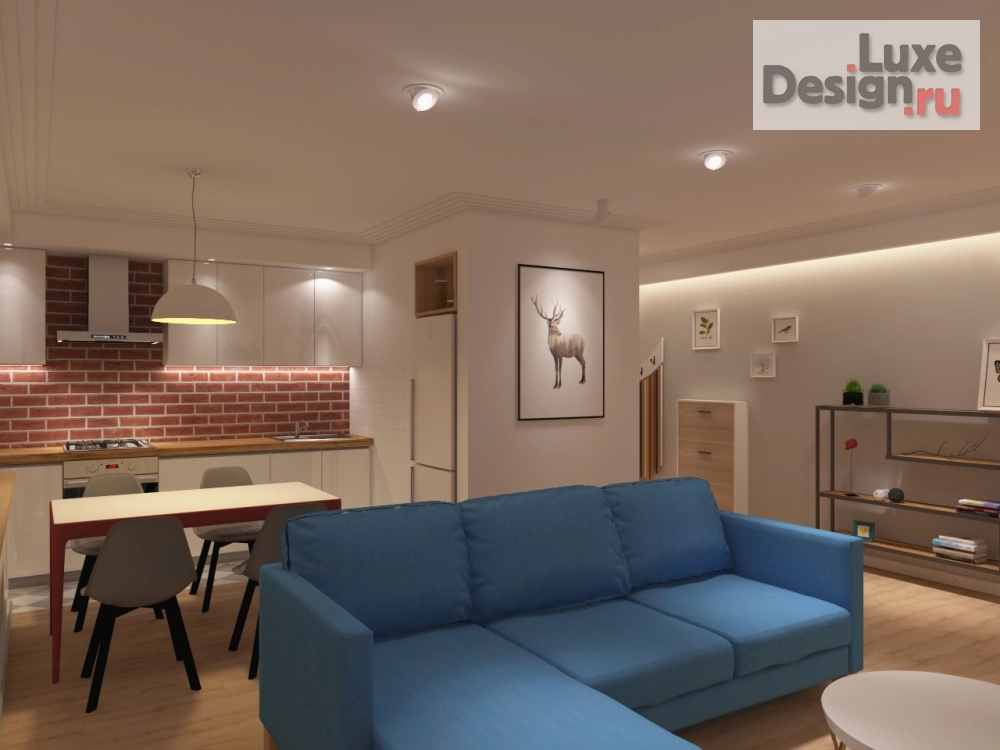 Дизайн интерьера комнаты "Проект гостиной" (фото 1)