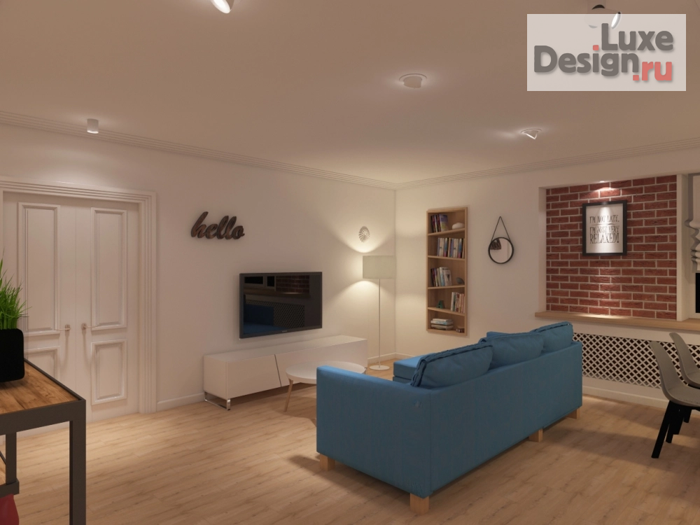 Дизайн интерьера комнаты "Проект гостиной" (фото 4)