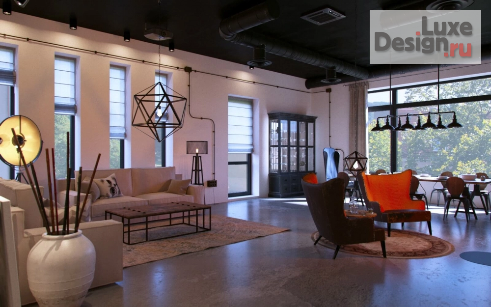 Дизайн интерьера коттеджа "Проект дома в стиле Лофт" (фото 1)
