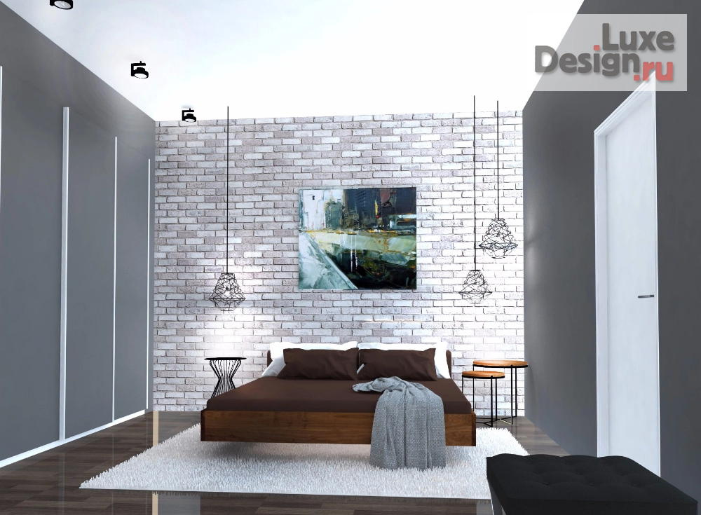 Дизайн интерьера спальни "Проект спальни в стиле лофт" (фото 1)