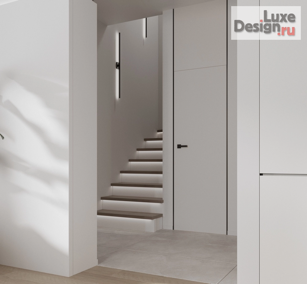 Дизайн интерьера гостиной "Визуализации кухни-гостиной из проекта двухэтажного дома" (фото 8)