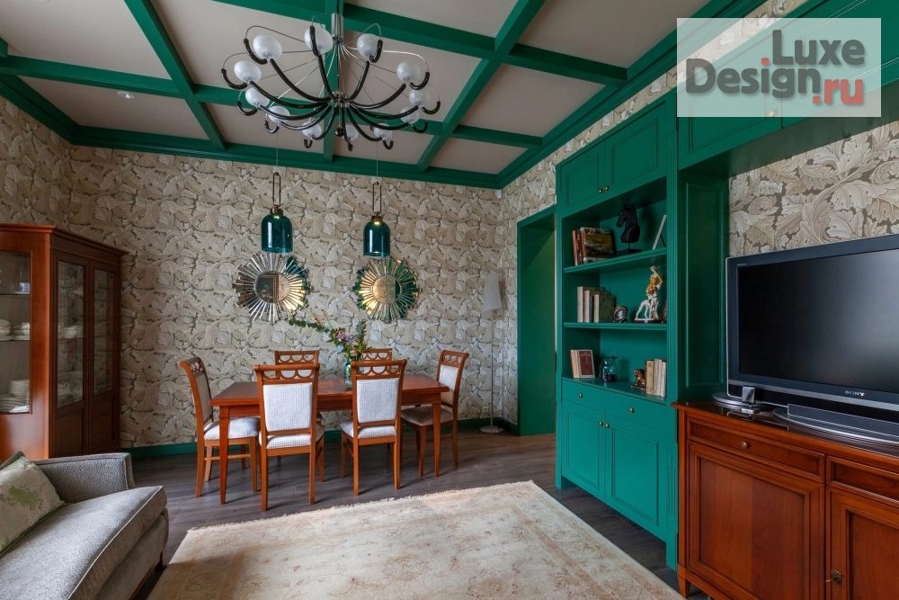 Дизайн интерьера частного дома "дом в яркой классике" (фото 4)