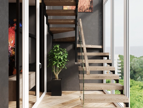 Дизайн интерьера квартир в Калининграде "Дизайн интерьера квартиры "Лестница // Дизайн студия Льва Терехова""