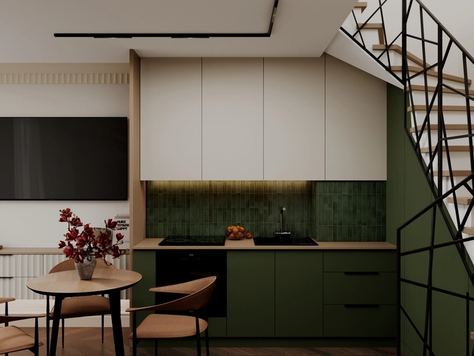 Дизайн интерьера частного интерьера в Калининграде "Однушка в двух уровнях // Дизайн студия Льва Терехова""