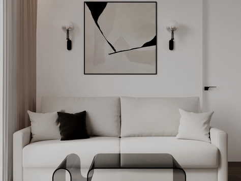 Дизайн интерьера частного интерьера в Калининграде "Гостиная - спальня// Дизайн студия Льва Терехова"