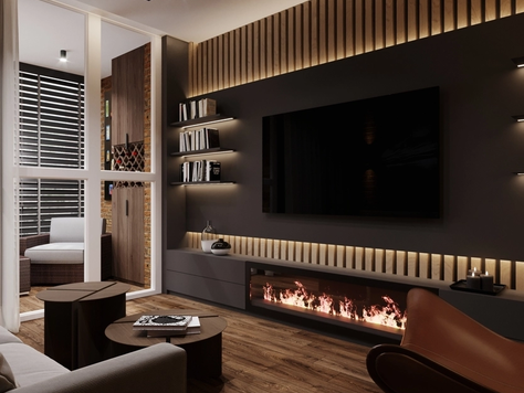 Дизайн интерьера квартир в Калининграде "Комната главы семьи // Дизайн студия Льва Терехова"