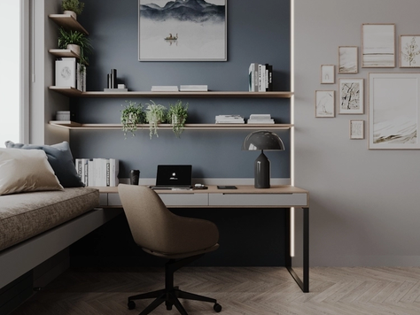 Дизайн интерьера квартир в Калининграде "Дизайн интерьера квартиры " Спальня с лежанкой/ Дизайн студия Льва Терехова""