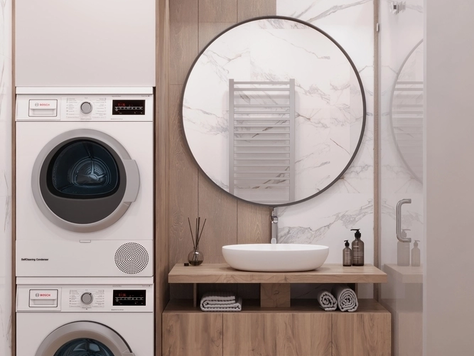 Дизайн интерьера двухкомнатной квартиры в Калининграде "Дизайн интерьера квартиры "Санузел // Дизайн студия Льва Терехова""