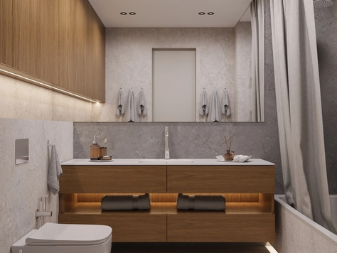 Дизайн интерьера в Калининграде "Дизайн интерьера квартиры "Санузел // Дизайн студия Льва Терехова""