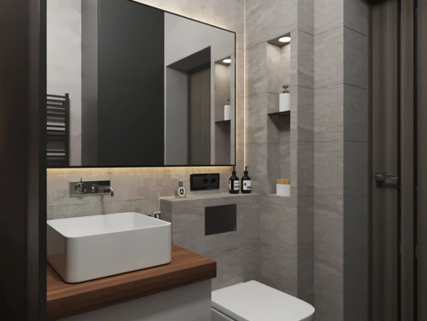 Дизайн интерьера ванной в Калининграде "Стильная ванная комната "