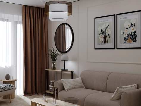 Дизайн интерьера в Калининграде "Оазис (авторский проект студии дизайна АмарантАрт)"