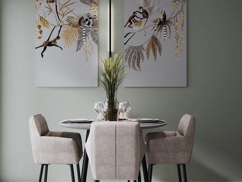 Дизайн интерьера в Калининграде "Зов Джунглей (авторский проект студии дизайна АмарантАрт)"